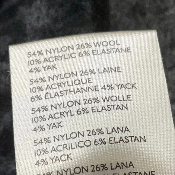 Anthropologie Emmy Cowl Neck Tunic Sweater Leopard Print Gray Black Wool Size XS - Picture 8 of 9